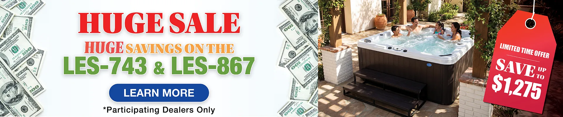 Calspas hot tub being used in a family setting - La Esmeralda